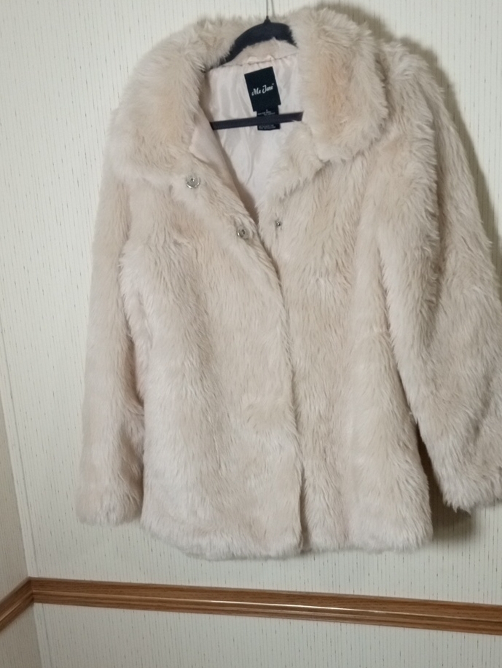Me Jane Plush Cream Teddy Jacket